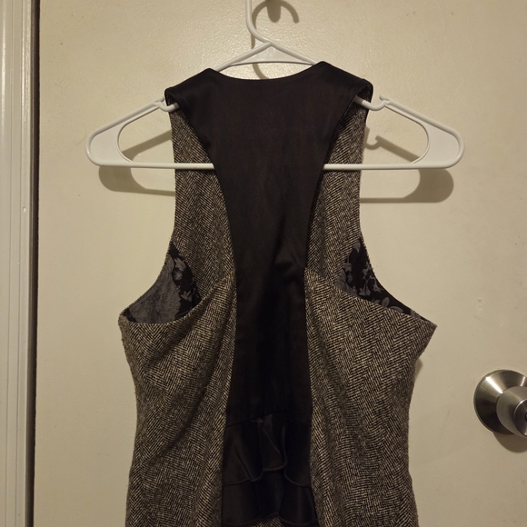Maurices Brown Tweed Vest with Ruffle Detail - Picture 5 of 8